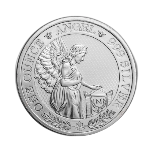 Thumbnail 1 troy ounce zilveren munt Saint-Helena engel 2021 voorkant