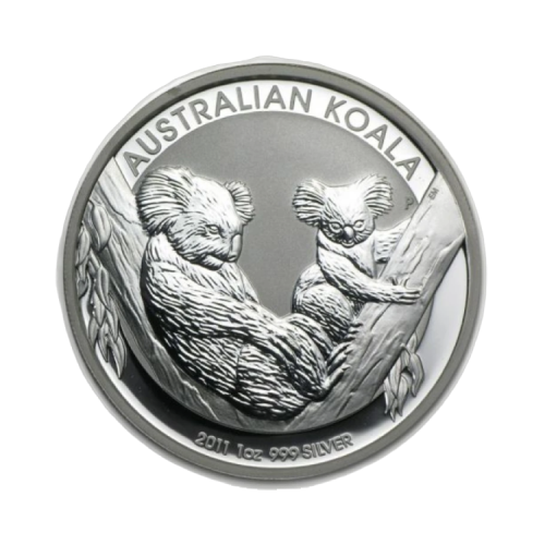 Thumbnail 1 oz Koala Zilveren Munt 2011 voorkant