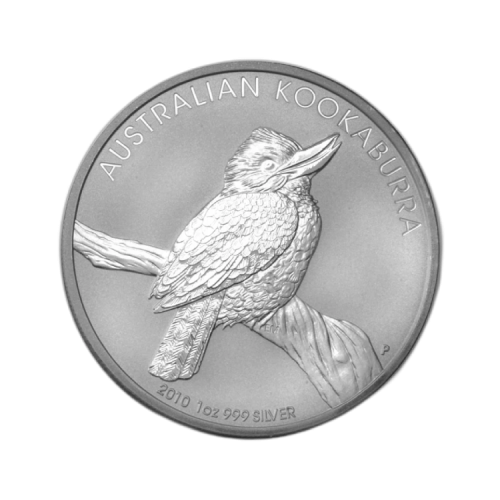 Thumbnail 1 oz Kookaburra Zilveren Munt 2010 voorkant