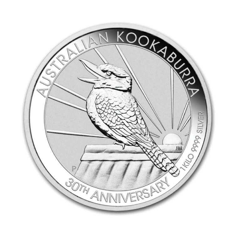 1 kilo Kookaburra Zilveren Munt 2020 voorkant