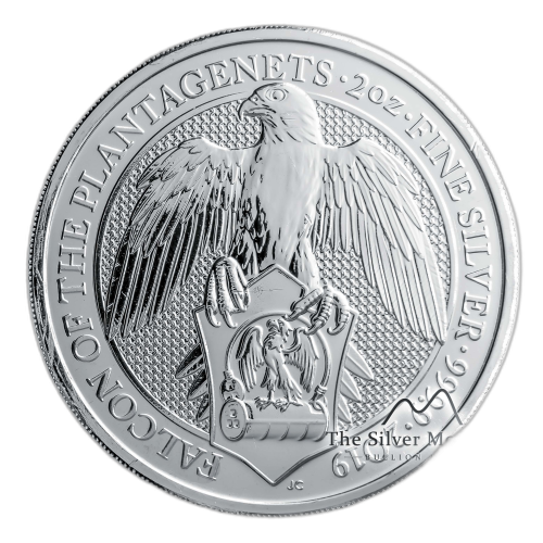 Thumbnail 2 oz Queens Beasts Zilveren Munt 2019 voorkant