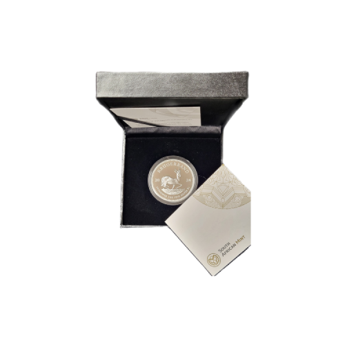 Thumbnail 1 oz Krugerrand Proof Zilveren Munt 2022 perspectief 2