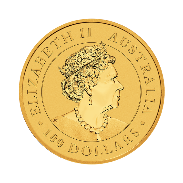 1 troy ounce gouden Emu munt 2019 achterkant