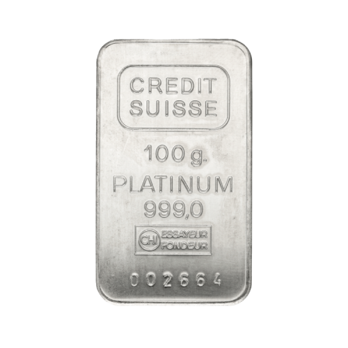 Thumbnail 100 gram platinum bar front