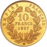 1 oz 10 Frank Oro Años Diversions front