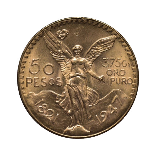 Thumbnail 50 pesos munt Mexico Gouden Munt Divers voorkant