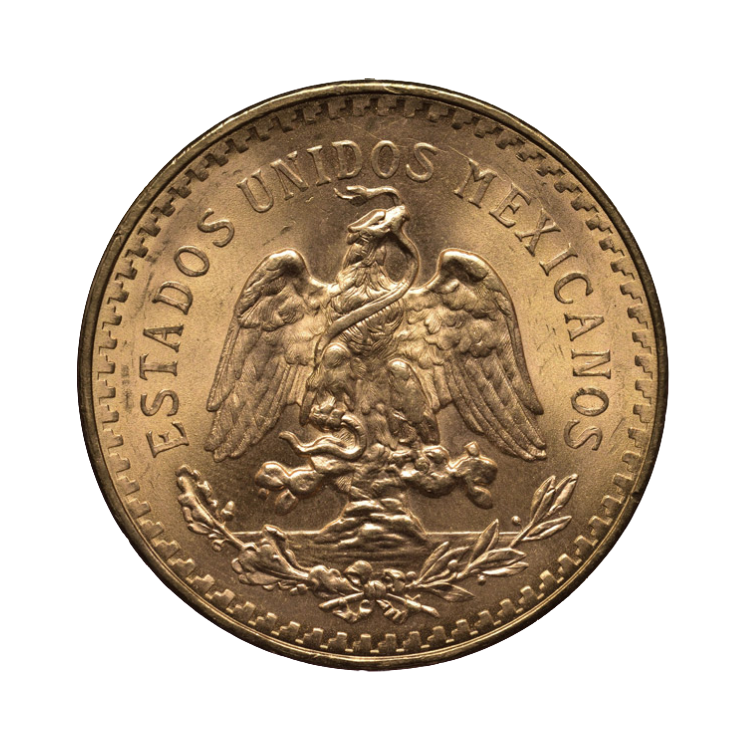 50 pesos munt Mexico Gouden Munt Divers achterkant