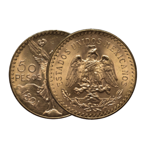 Thumbnail 50 pesos munt Mexico Gouden Munt Divers perspectief 2