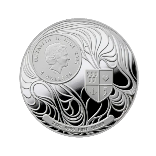 Thumbnail 2 troy ounce zilveren munt Liberty Standvastigheid - Proof achterkant