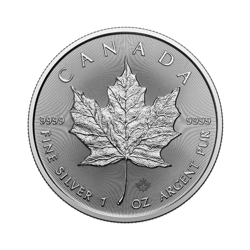 Thumbnail Maple Leaf 1 troy ounce zilveren munt 2025 voorkant