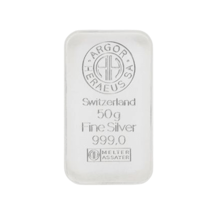 50g Silver Bar Mixed Years back