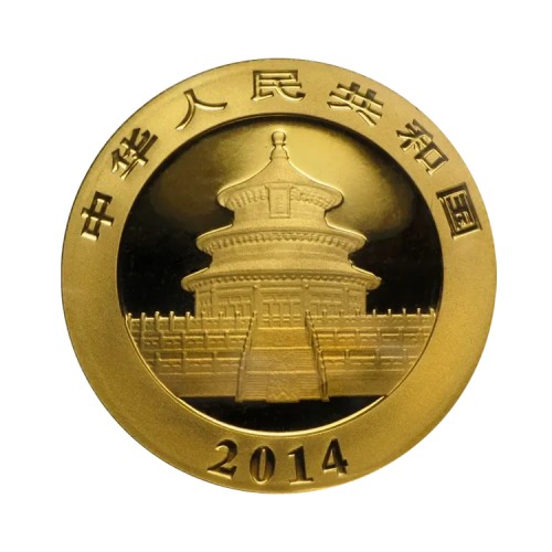 Thumbnail 1 oz Panda Gouden Munt Divers achterkant