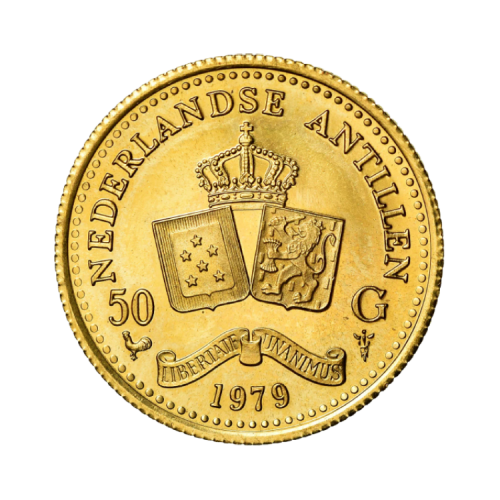 Thumbnail 50 Gulden Nederlandse Antillen (1979) Gouden Munt 1979 voorkant