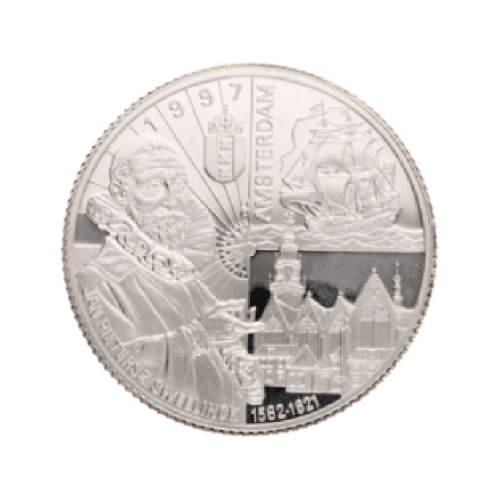 Thumbnail 5 troy ounce zilveren munt 200 Euro achterkant