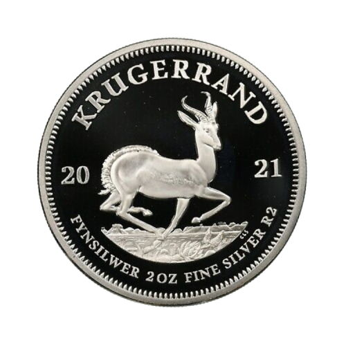 Thumbnail 2 oz Krugerrand Silbermünze 2021 front