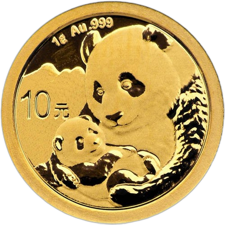 1g Panda Gold Coin 2019 front