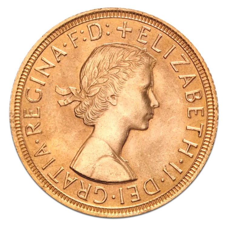 Queen Elizabeth II Gold Sovereign | 1957-2021 front