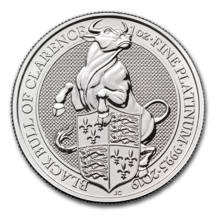 1 oz Royal Mint Platina Munt 2019 front