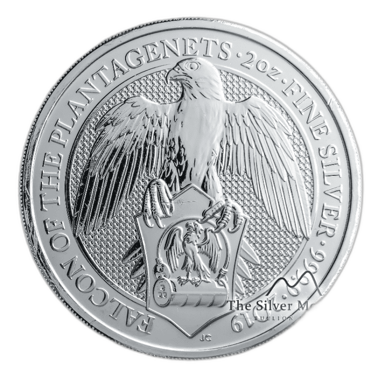 10 oz Queens Beasts Zilveren Munt 2019 voorkant