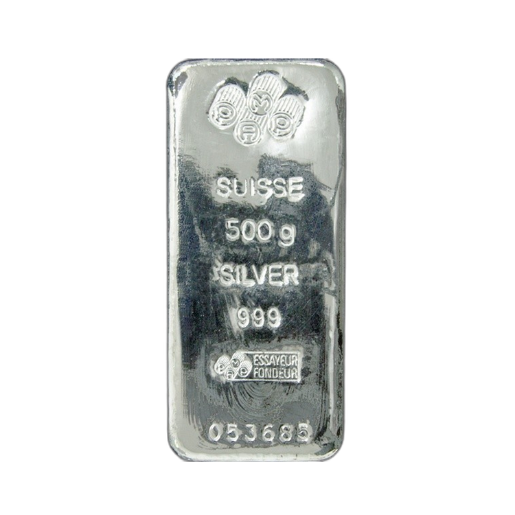 500g Lingot d'Argent Plusieurs Années front