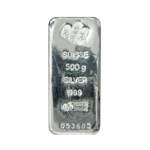 Thumbnail 500g Lingot d'Argent Plusieurs Années front