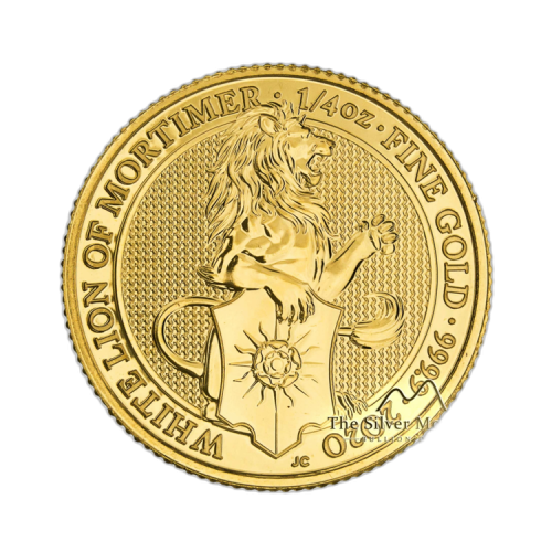 Thumbnail 1/4 oz Queens Beasts Gouden Munt 2020 voorkant