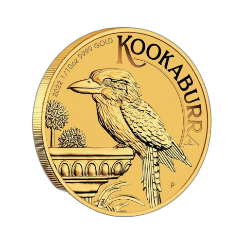 Thumbnail 1/10 troy ounce gouden munt kookaburra 2022 perspectief 1