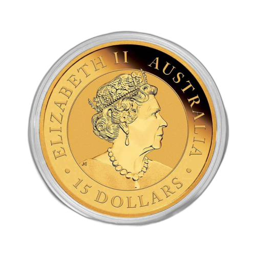 Thumbnail 1/10 troy ounce gouden munt kookaburra 2022 perspectief 2