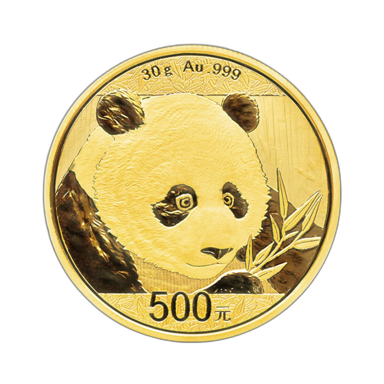 30g Panda Gouden Munt 2018 voorkant