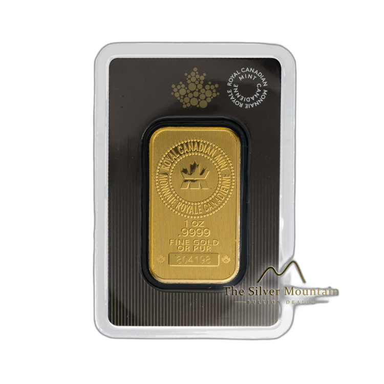 1 oz Royal Canadian Mint Gold Bar Mixed Years front