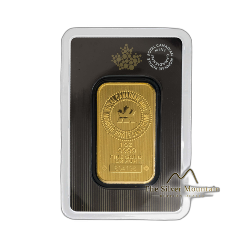 Thumbnail 1 oz Royal Canadian Mint Gold Bar Mixed Years front