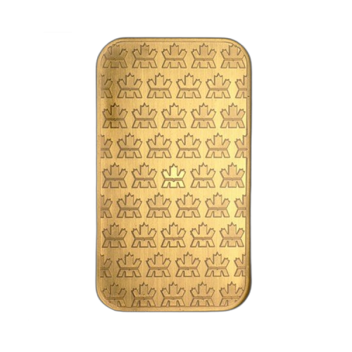 Thumbnail 1 oz Royal Canadian Mint Gold Bar Mixed Years angle 3