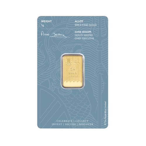 Thumbnail Achterkant 5 gram goudbaar Britannia