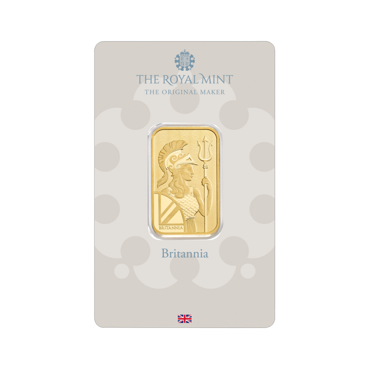 20g Royal Mint Goudbaar voorkant