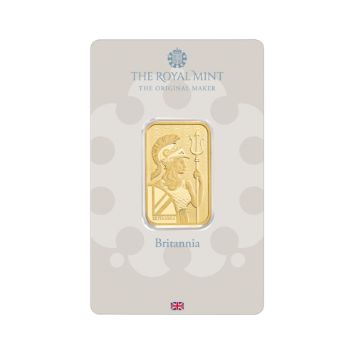 Thumbnail 20g Royal Mint Goudbaar voorkant