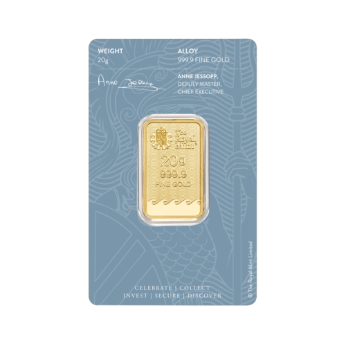 Thumbnail 20g Royal Mint Goudbaar achterkant