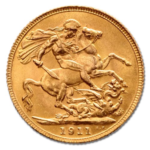 Thumbnail Soberano de oro del rey Jorge V | 1911-1932 back