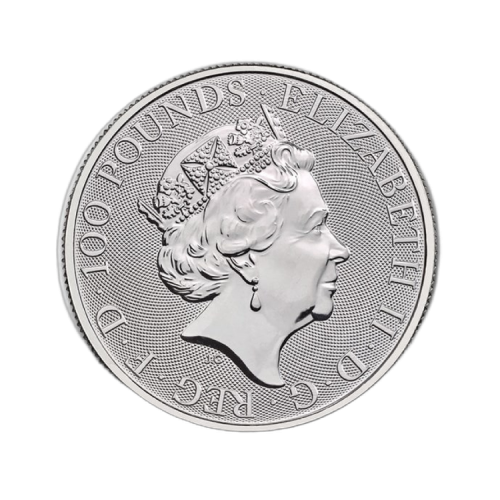 Thumbnail 1 oz Royal Mint Platina Munt 2021 achterkant