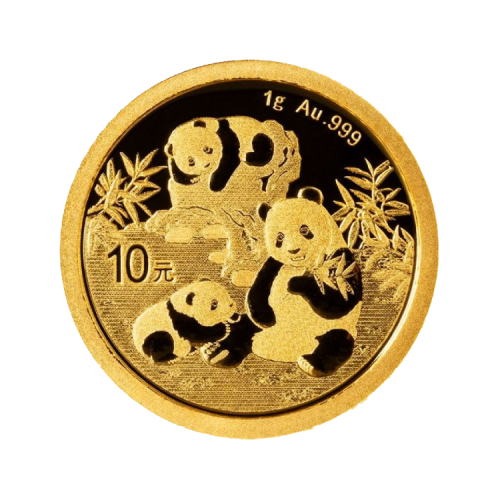 Thumbnail Voorkant 1 gram gouden Panda munt 2025