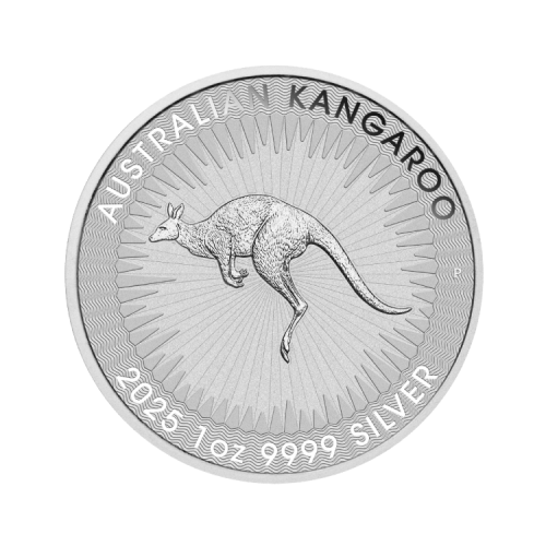 Thumbnail Voorkant 1 troy ounce zilveren Kangaroo 2025 munt