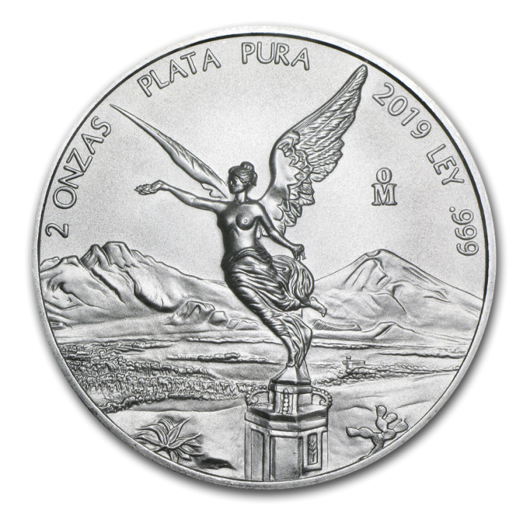 2 oz Mexican Libertad Silbermünze 2019 front