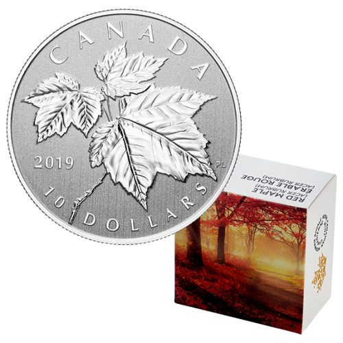 Thumbnail 1/2 oz Maple Leaf Silver Coin 2019 front