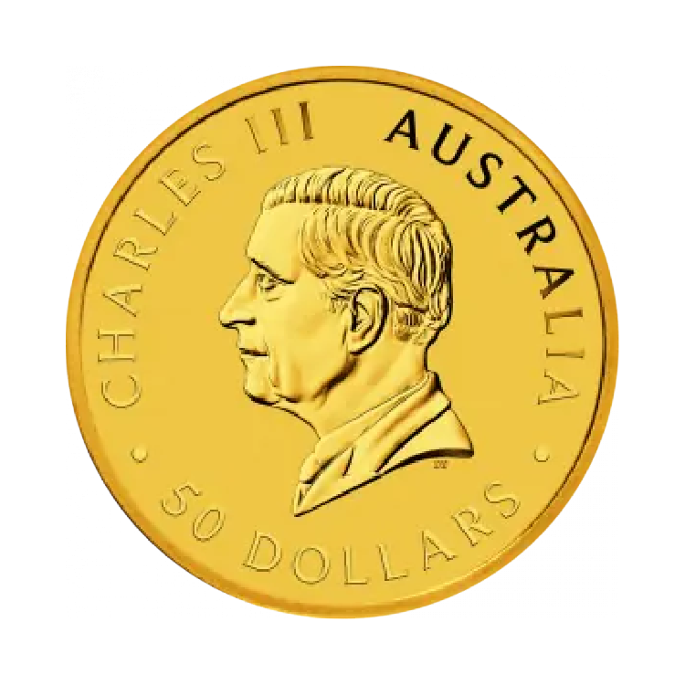 1/2 Unze Troy Gold Kangaroo Münze 2025 back