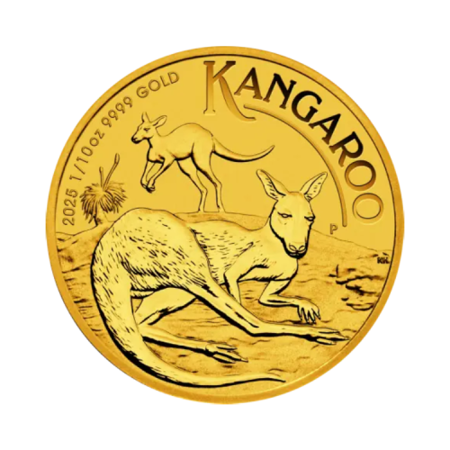 Thumbnail 1/10 oz gold Kangaroo 2025 obverse