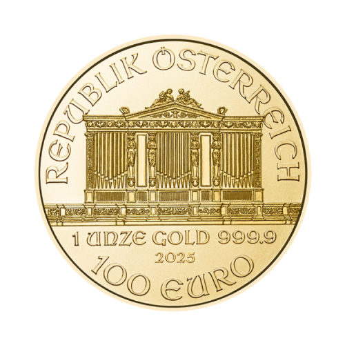 Thumbnail Achterkant gouden Philharmoniker munt 2025