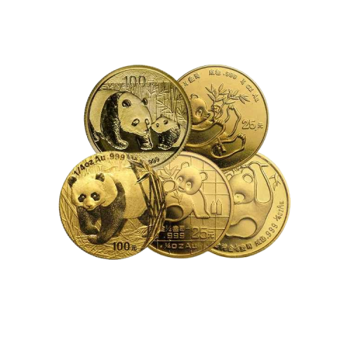Thumbnail Diverse 1/4 oz gouden Panda munten