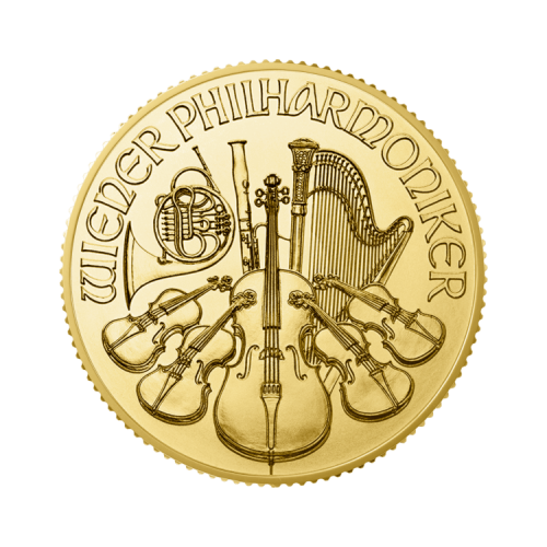 Thumbnail 1/4 oz Philharmoniker Gouden Munt Divers voorkant