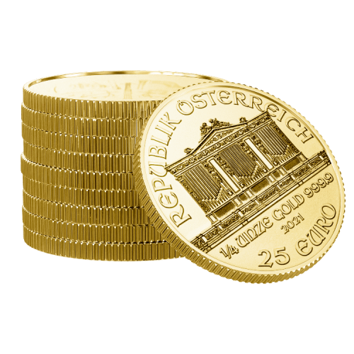 Thumbnail 1/4 oz Philharmoniker Gouden Munt Divers perspectief 3