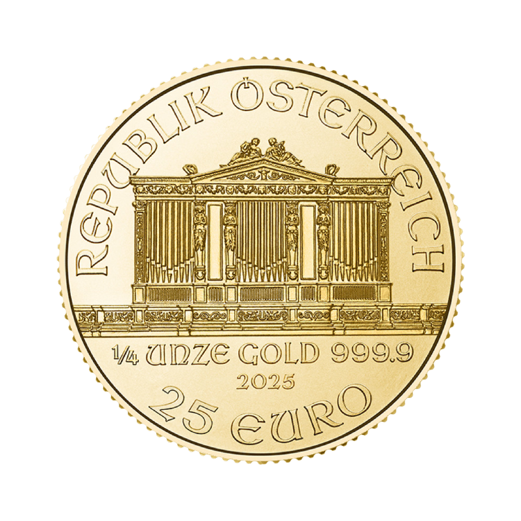 1/4 oz Philharmoniker Goldmünze 2024 back