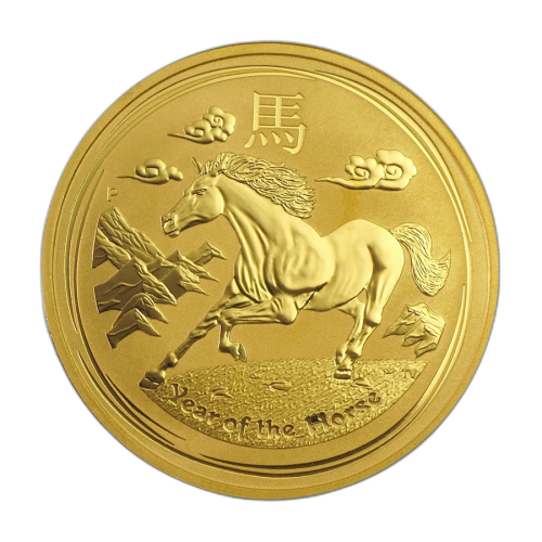 Thumbnail 1 oz Lunar Goldmünze 2014 back